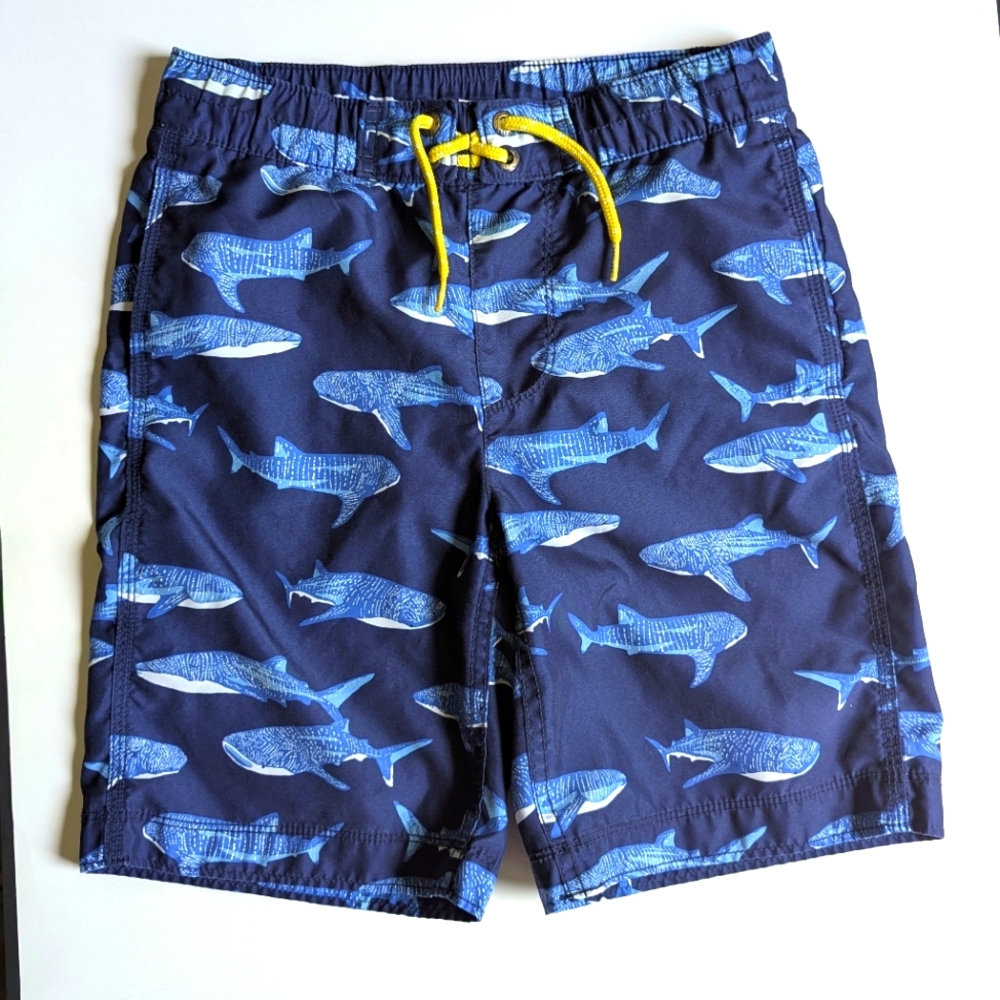 GAP Kids Navy Whales Swim Trunks M (8)
